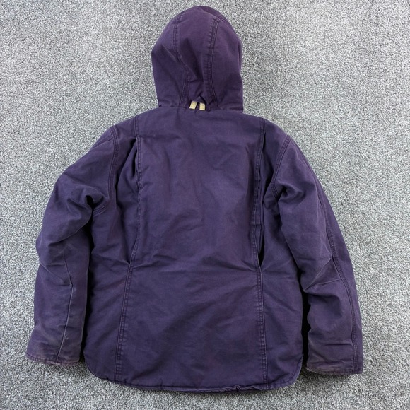 Berne Canvas Jacket Women's Small Purple Heavy Canvas Sherpa Lined - Picture 6 of 7